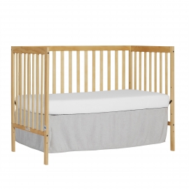 Dream On Me Synergy 5 in 1 Convertible crib, Natural + Free Mattress