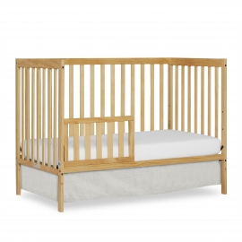 Dream On Me Synergy 5 in 1 Convertible crib, Natural + Free Mattress