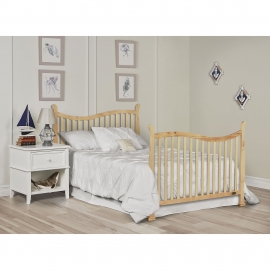 Dream On Me Violet 7 in 1 Convertible Life Style Crib, Natural + Free Mattress