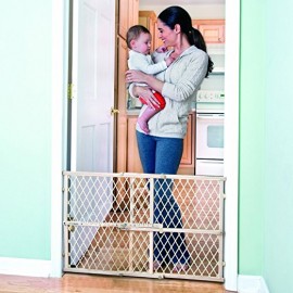 Evenflo Position and Lock Baby Gate, Pressure-Mounted,Tan