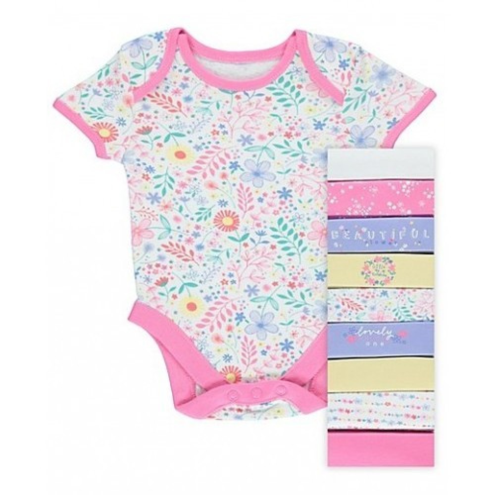 George 10 Pack Assorted Floral Bodysuits