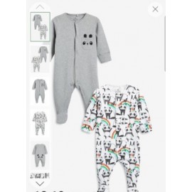 2 Pack Neutral Sleepsuits