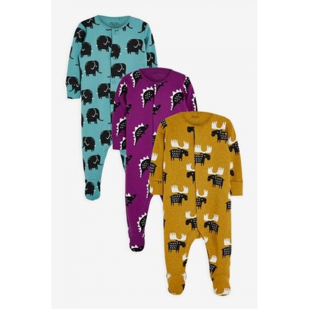 3 Pack Character Sleepsuits