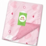 Reversible Fleece Baby Blanket, Pink
