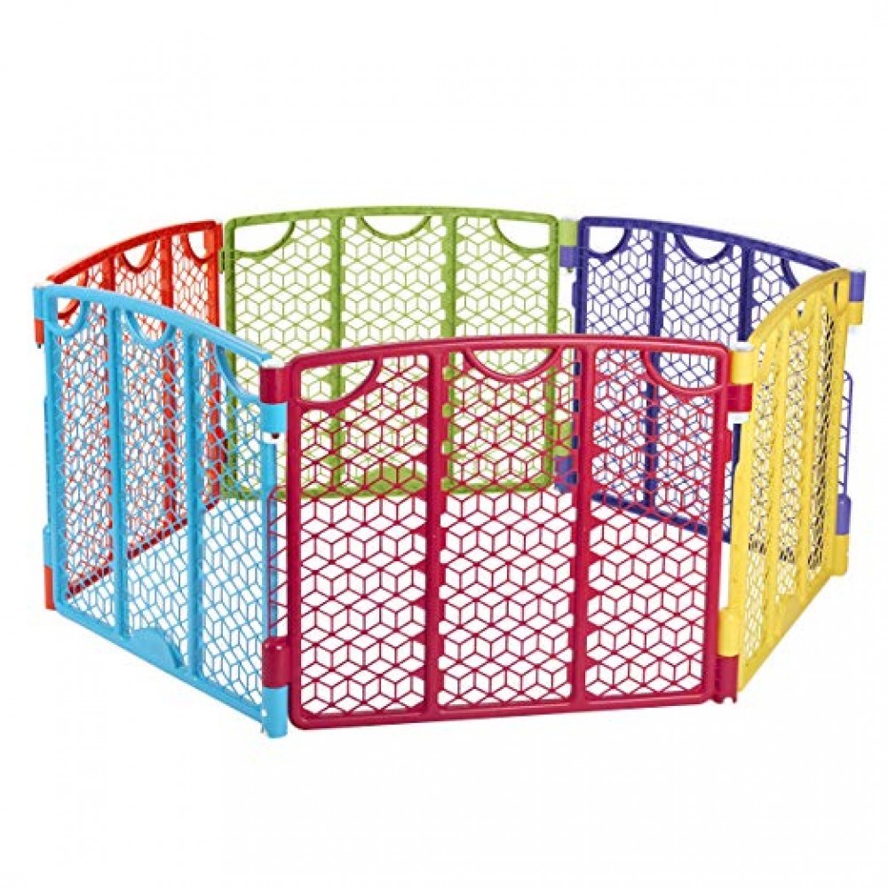 Evenflo Versatile Playspace Indoor/Outdoor Gate, Multi Color