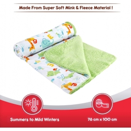 Reversible Fleece Blanket, Green