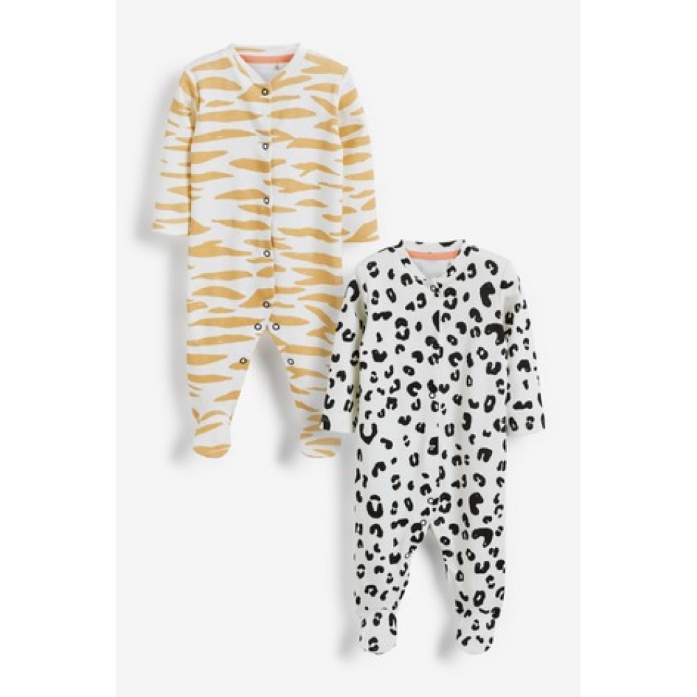 Klass Baby Organic Cotton Sleepsuits 2 Pack 