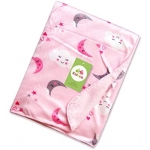 Reversible Fleece Baby Blanket, Pink