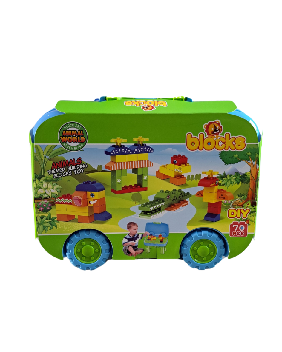 Animal Themed Building Blocks Toy [Blue]