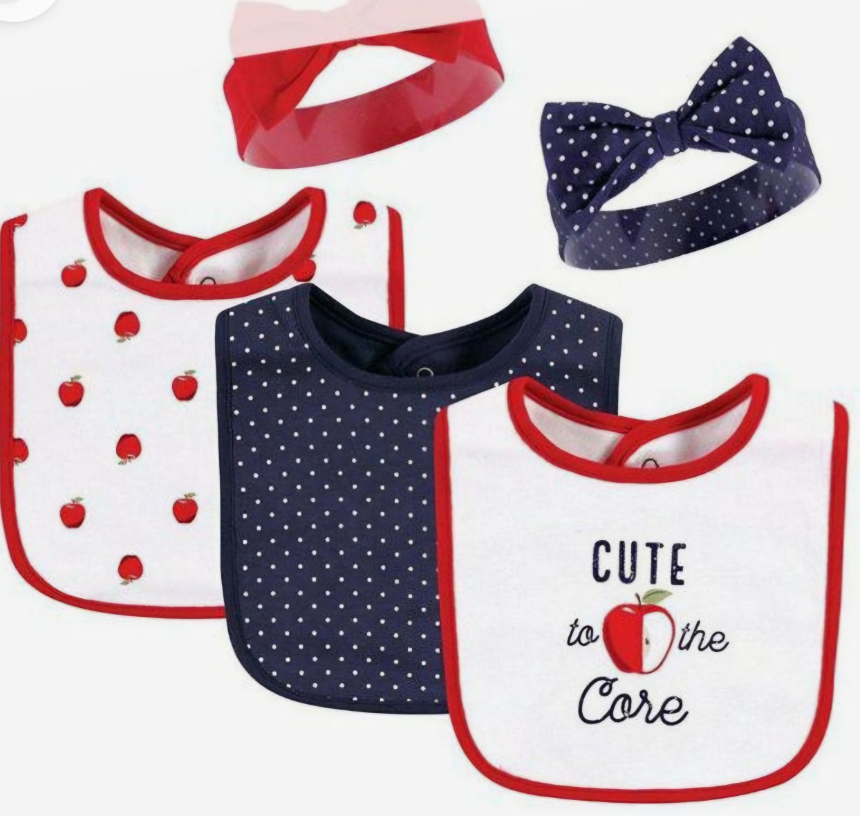 Hudson Baby Bib and Headband 5pc Set