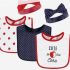 Hudson Baby Bib and Headband 5pc Set