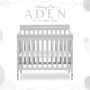 Aden 4 in 1 Convertible Mini Crib,Grey