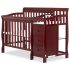 Jayden 4 in 1 Mini Convertible Crib and Changer,Cherry