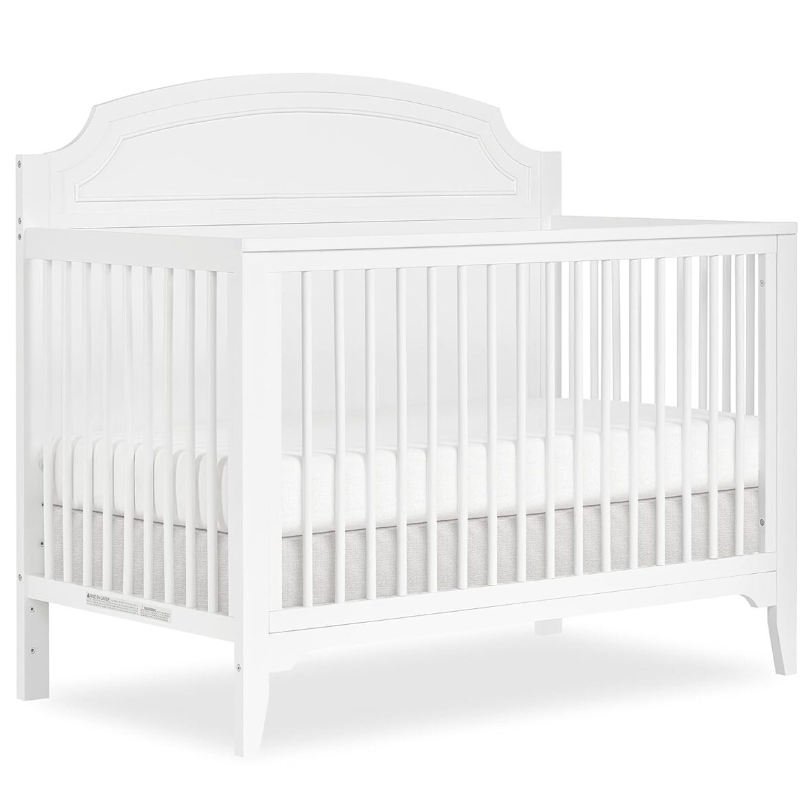 Milton 5 in 1 Convertible Crib,White