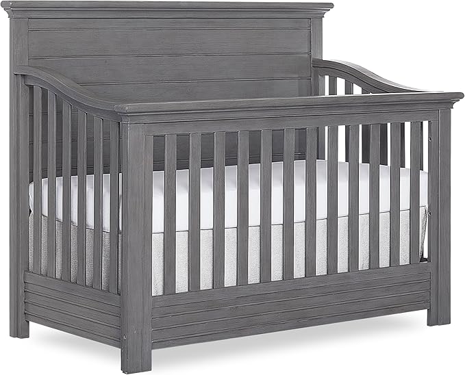 Evolur Waverly 5-in-1 Full Panel Convertible Crib in Rustic Grey