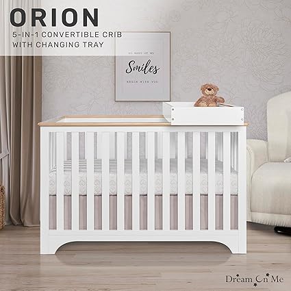 Orion 5 in 1 Convertible Crib with Changer