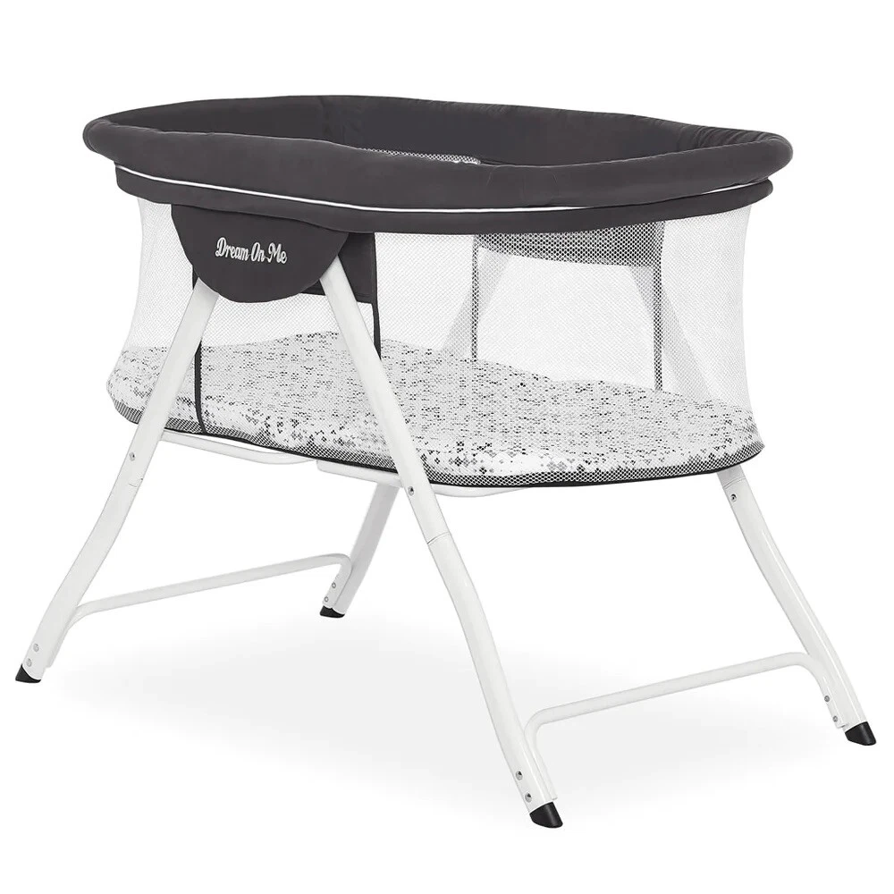 Dream On Me Poppy Traveler Portable Bassinet,Dark grey