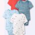 Cloud Island 4 in 1 Bodysuit,Orange